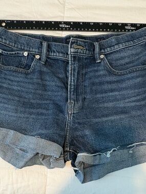 Lucky Brand Dark Blue Rolled Hem Denim Shorts